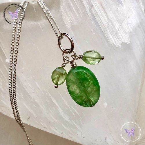 Green Kyanite Pendant Necklace